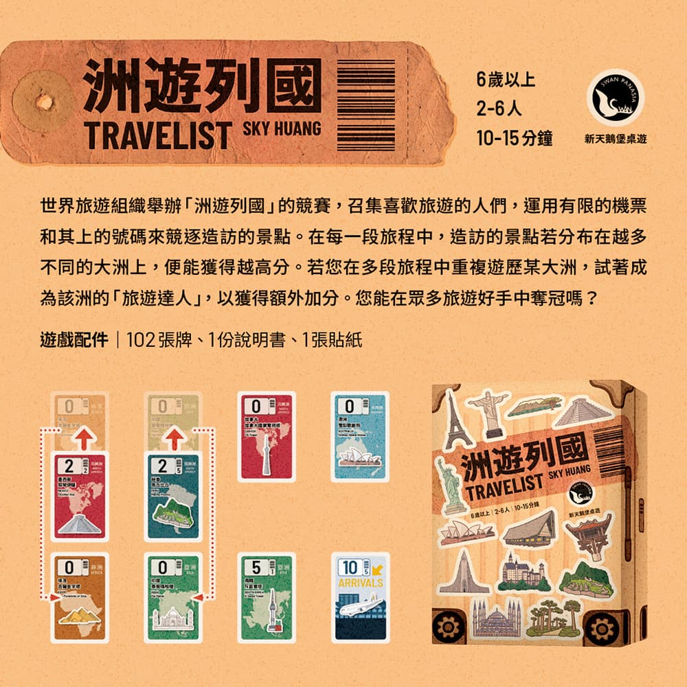 【新天鵝堡桌遊】洲遊列國, , large