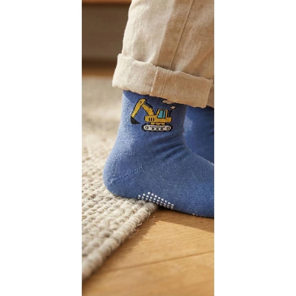 Kaimei Cotton Industry | 10 pairs of random excellent pure cotton non-slip children's socks, little driver style car children's socks, cartoon children's socks, cute socks, boys and girls socks 17-21cm, , large