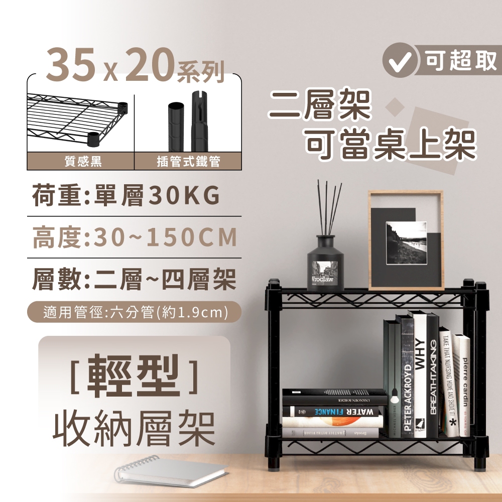 【KIWISH】台灣製造 可超取 免運 多尺寸35X20系列 鐵架 層架 桌上收納 收納架 鐵力士架 免工具 架子 置物架