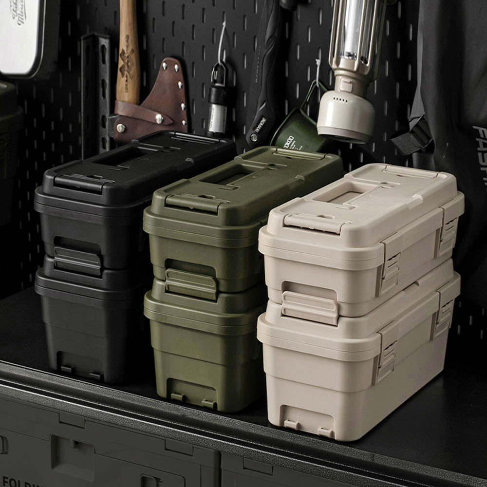 【AOTTO】4L+6L多功能加厚軍規雙層收納工具箱(AL-2031W), , large