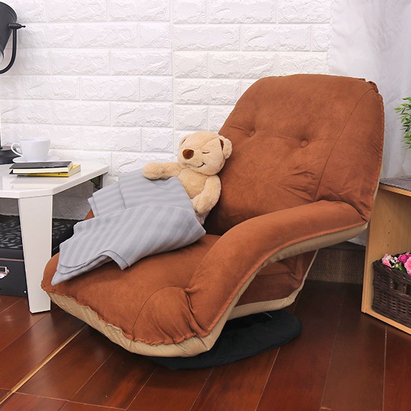 Yake suede armrest turntable comfortable Japanese room chair, , large