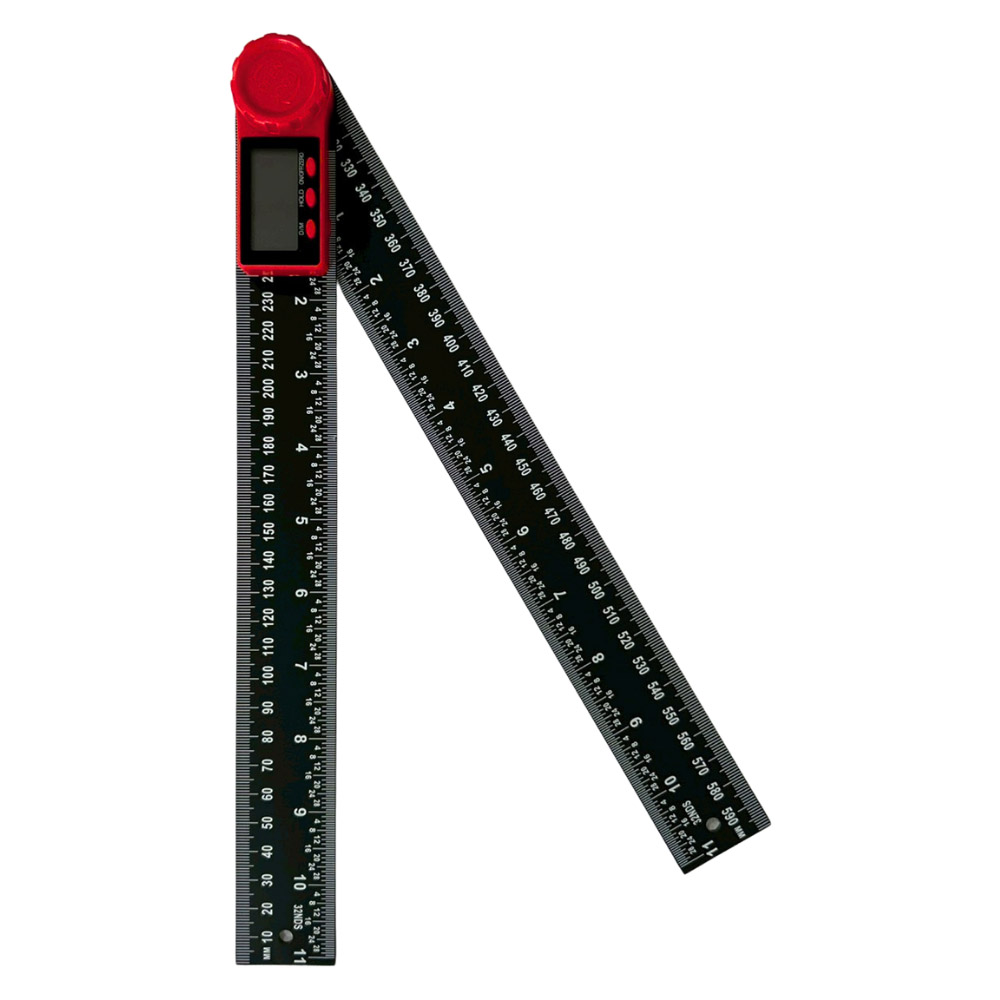 Digital angle ruler &ndash; black/red (plastic) 300mm, , large