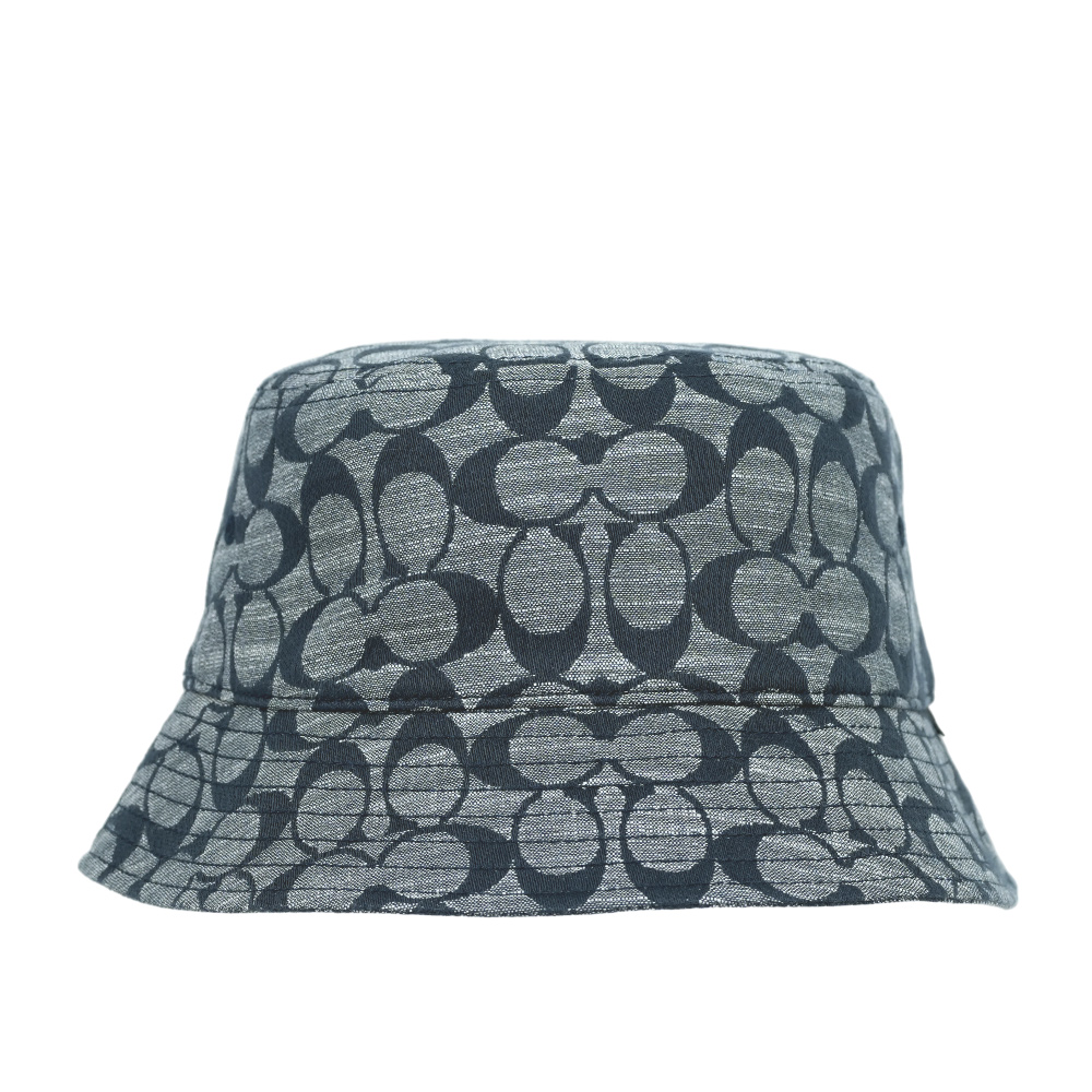 COACH CC Logo Chambray 織布漁夫帽 XS-S/藍色, , large