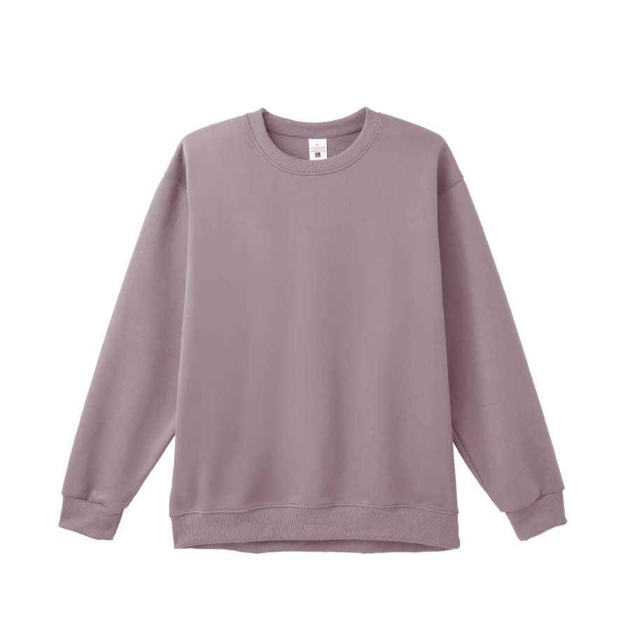 韓版圓領大學T-霧霾紫L