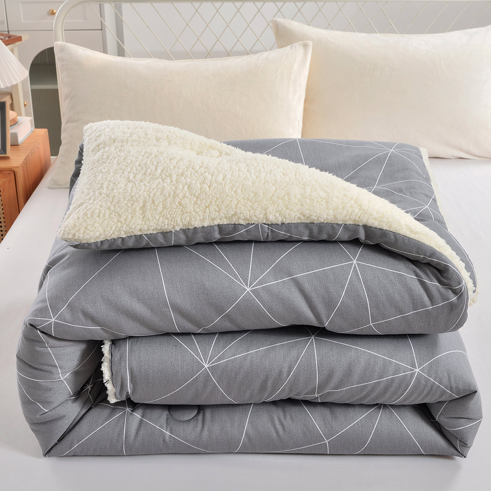 [LY SHIN BEDDING] FOCA Sunshine Allure | Washable/machine washable 100% combed cotton silver ion anti-bacterial anti-bacterial feather velvet warm winter quilt (large size 180X210CM), , large