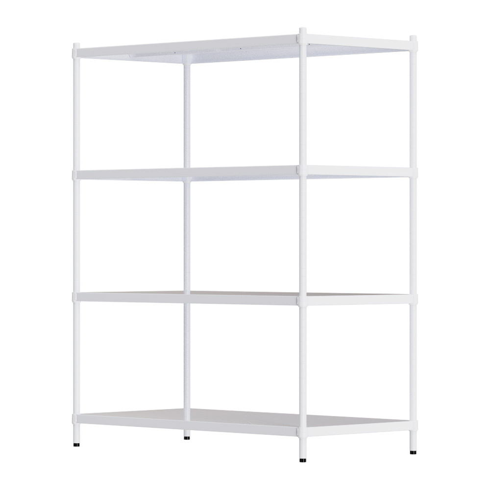 【Y HOUSE】120x60x150 cm 4-layer hole-free iron plate storage rack rack iron rack - paint white
