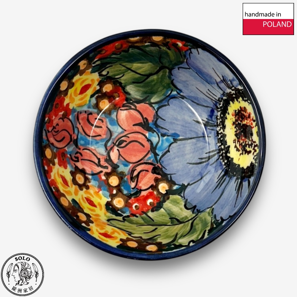 【SOLO Vintage】Cerraf Polish Pottery 9cm Small Bowl Where Flowers Bloom Deeply Series Made in Poland, , large