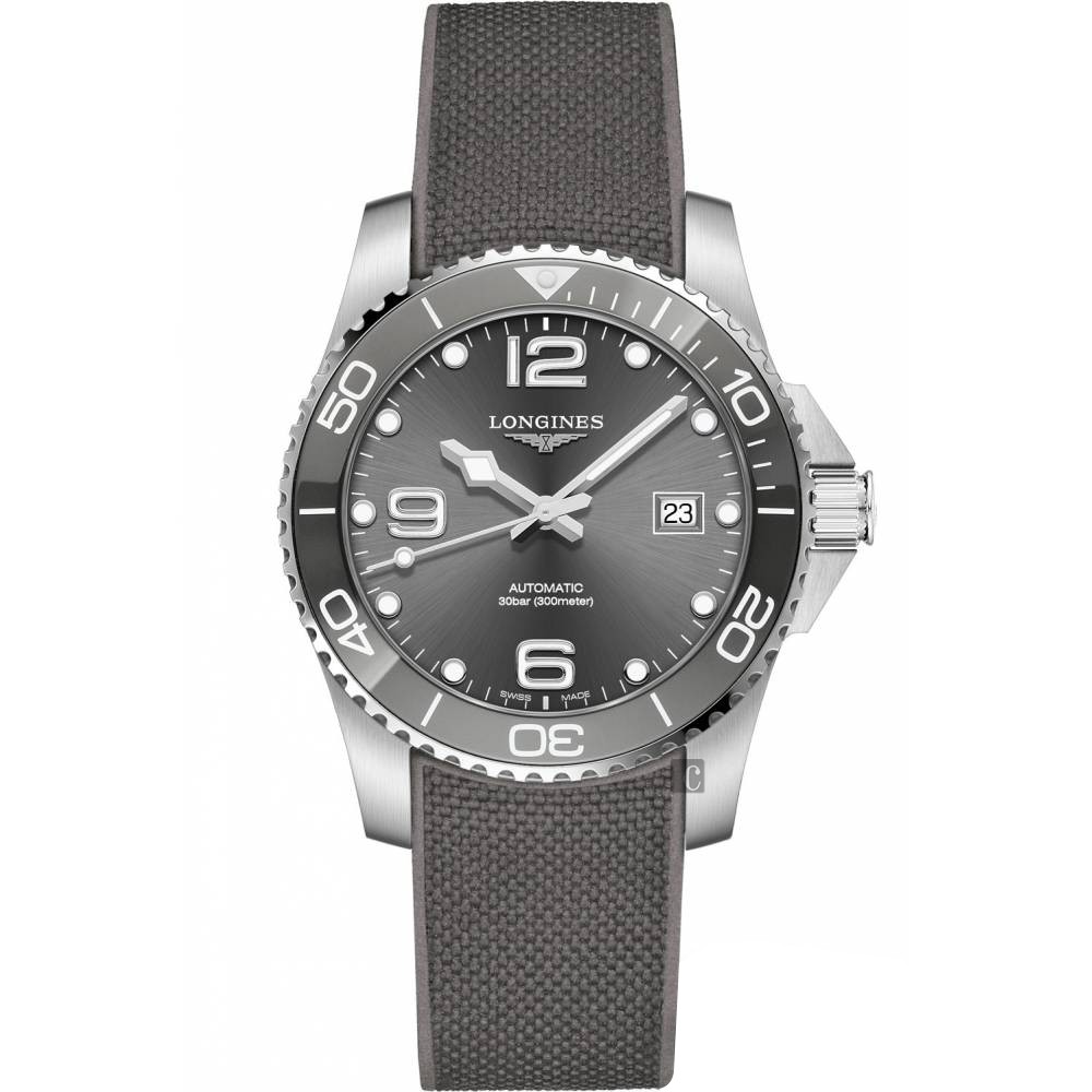 LONGINES 浪琴 深海征服者浪鬼陶瓷潛水機械錶-灰/43mm L37824769