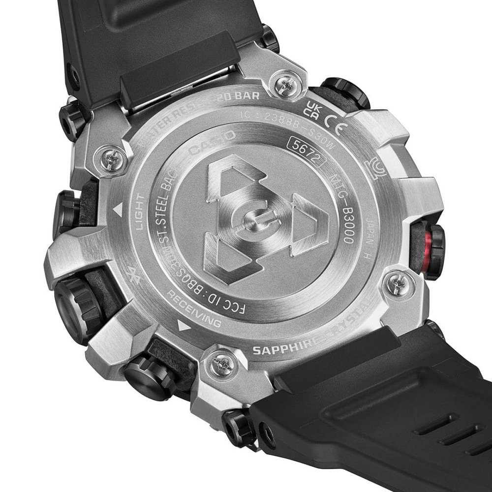 CASIO 卡西歐 MT-G 碳纖維核心 太陽能藍芽電波手錶 MTG-B3000-1A, , large