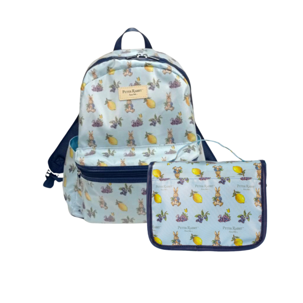 【世豐】比得兔後背包 ( 過夜包 防潑水 出國 出差 旅行 露營)+盥洗包 盥洗包 春遊(洗漱包 收納包 旅行收納包 整理包 化妝包 旅行收納 過夜包 防潑水 出國 出差 旅行 露營), , large