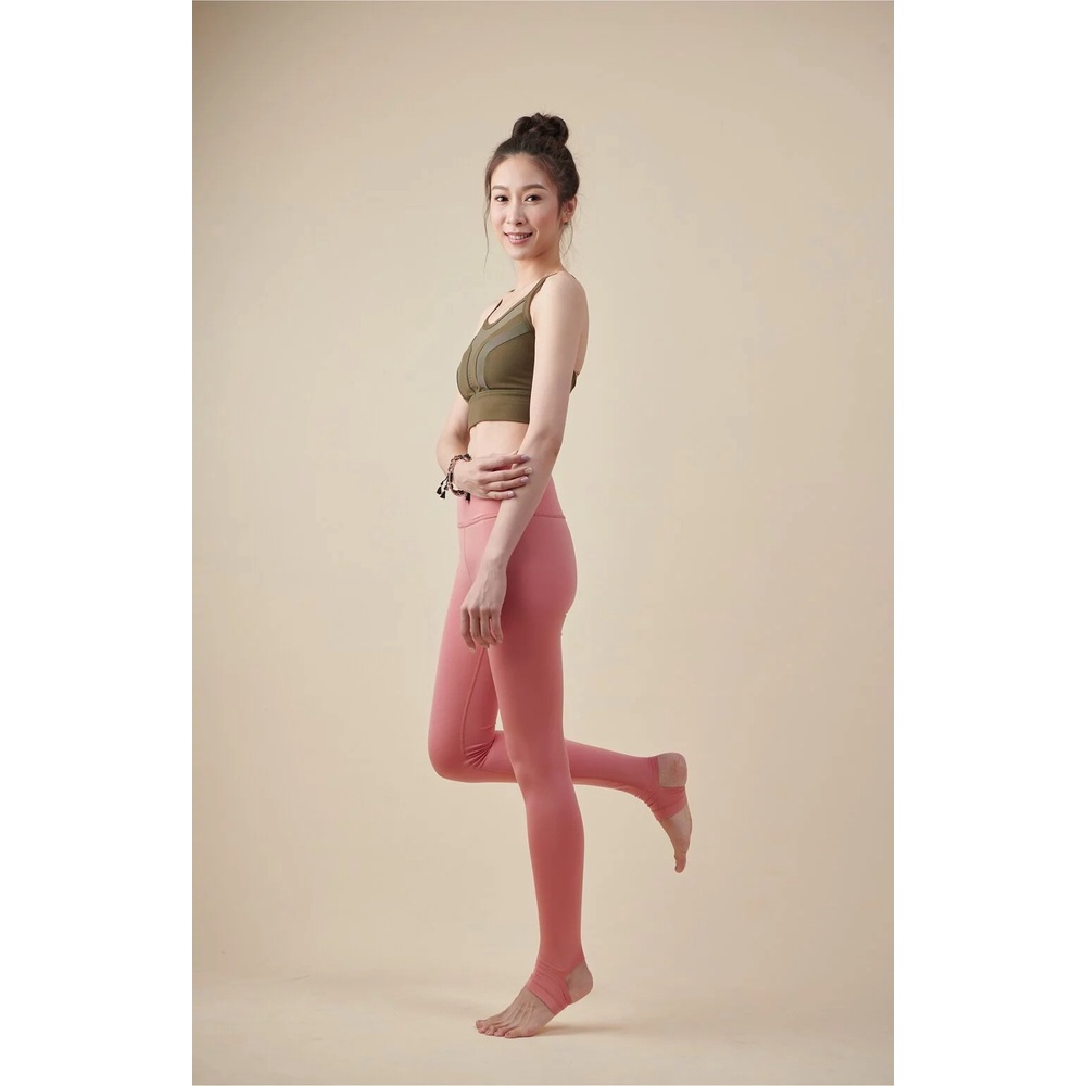 YOGA FLOW Venus Bra - 性感撞色網紗短版上衣 - 深茶綠 Jungle Green, , large