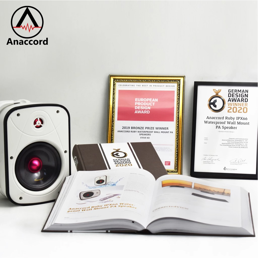 Anaccord雅那歌音響 *預購款* 6吋RUBY | 工業級IPX66防水等級 | 國際設計大獎肯定｜一對 時尚白 家樂福線上, , large