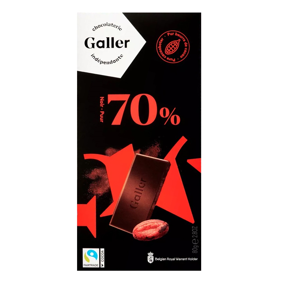 伽樂Galler70醇黑巧克力80g, , large