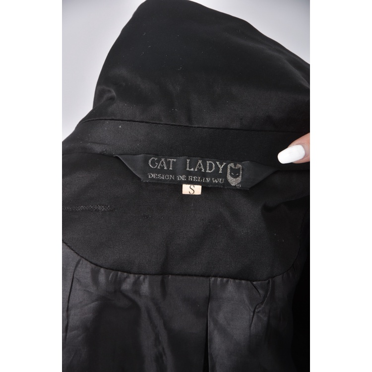 (S) 【德馨私服】gat lady質感棉質黑色外套二手衣, , large