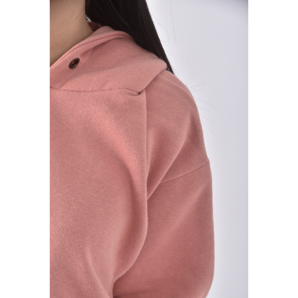 (L) mas cool運動棉質連帽內刷毛橘色長袖上衣二手衣, , large