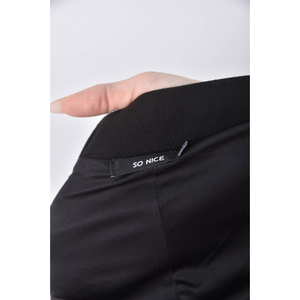 (M) so nice棉質花紋黑色短裙二手衣, , large