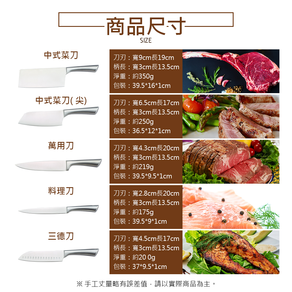 CLARE 可蕾爾 白金剛刀具 中式菜刀（尖）-Leidea樂德兒, , large