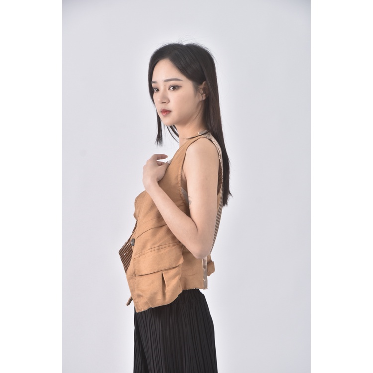 (S) 質感棉質美拉德棕色外套二手衣, , large