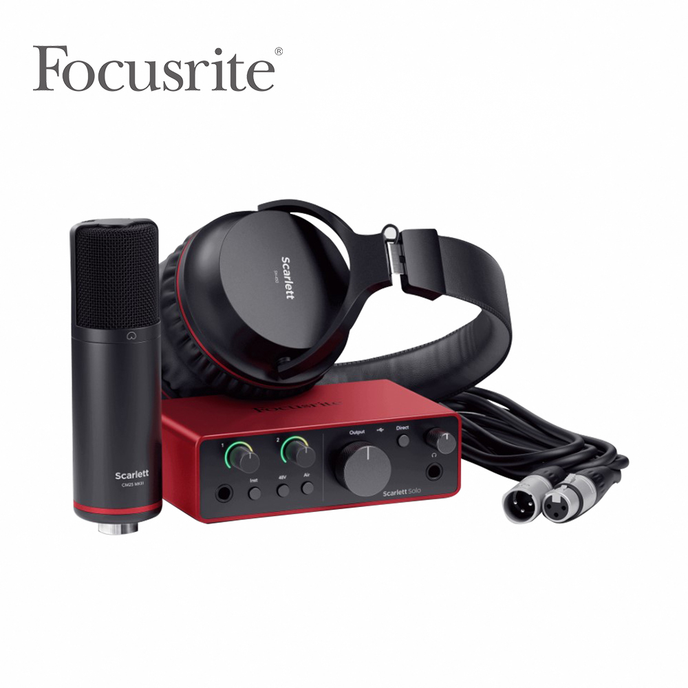 Focusrite Scarlett Solo Studio 錄音介面套裝組 第四代【敦煌樂器】, , large