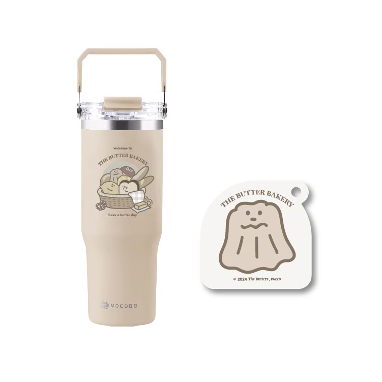 Cream Family &times; Banjiajia Ceramic Double Drinking Cup Milk Tea Color, , large