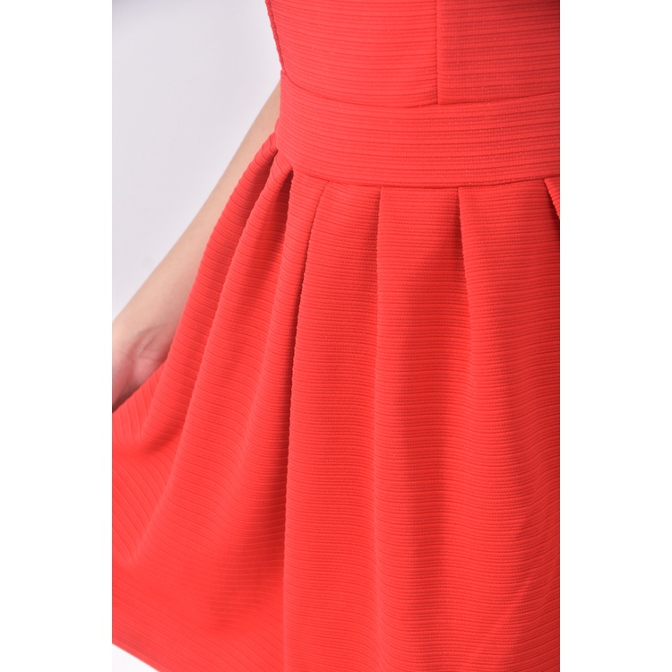 (S) ob style質感無袖紅色洋裝二手衣, , large