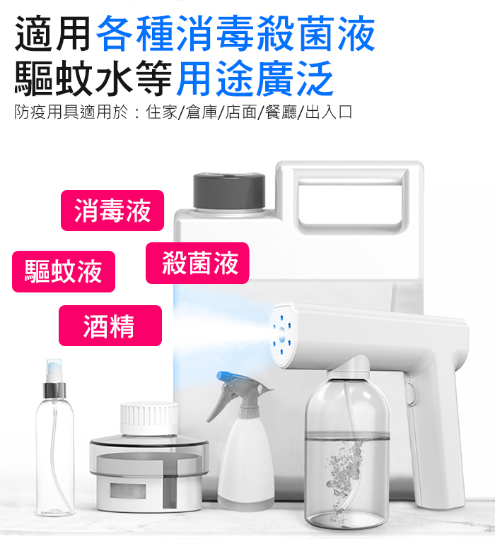 【西歐科技】藍光噴霧無線消毒槍CME-SK800, , large