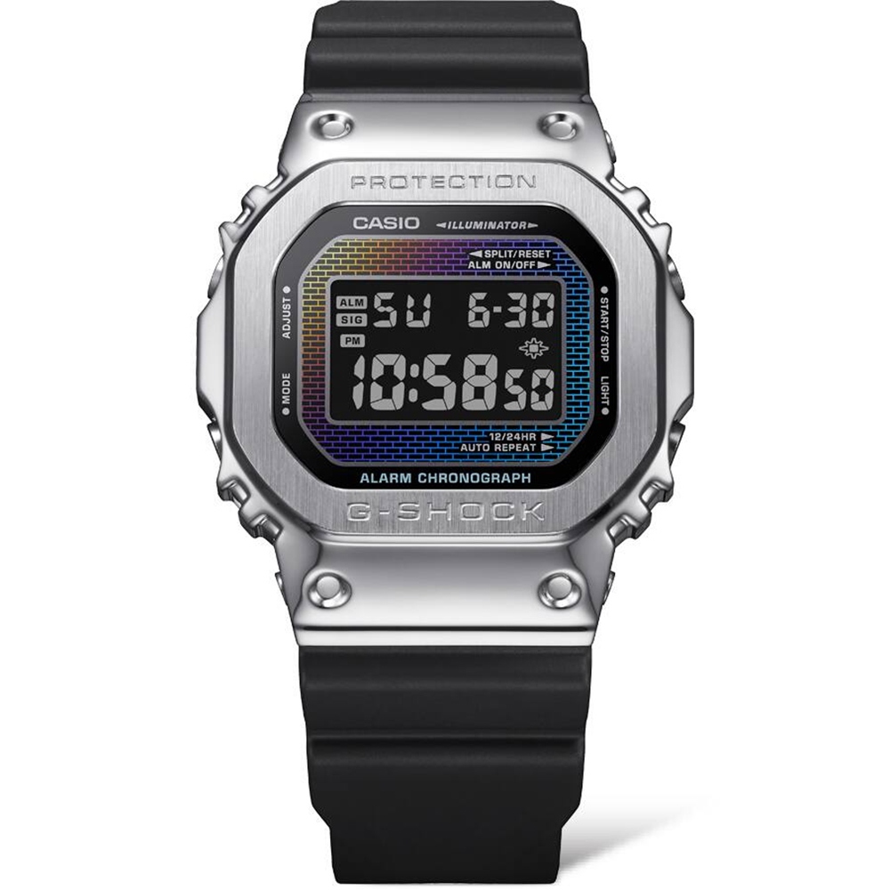 CASIO 卡西歐 G-SHOCK 彩色磚牆系列 電子錶 學生錶 GM-5600RW-1, , large