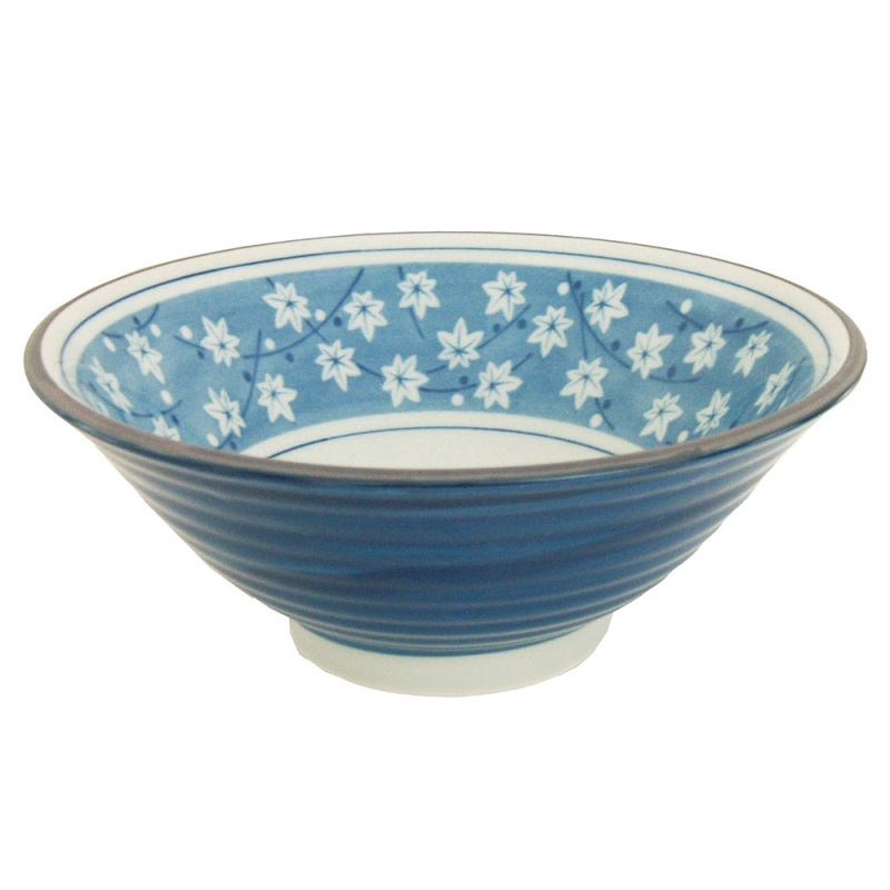 [豐名日本餐具] 6.5麵井 楓葉藍 / H81-65NW, , large