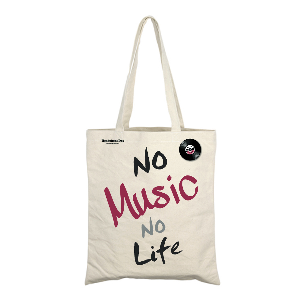 No music no life - Canvas bag + music badge (Shopping Bag), , large
