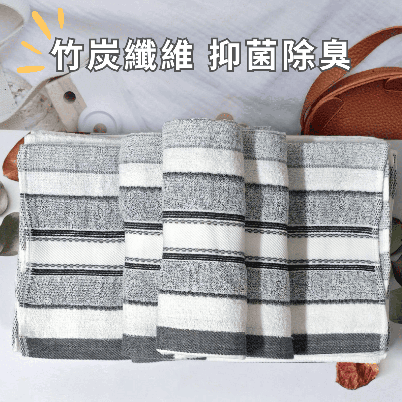 [凱美棉業] 10入組 台灣精選！22兩高級抗菌除臭竹炭毛巾, , large