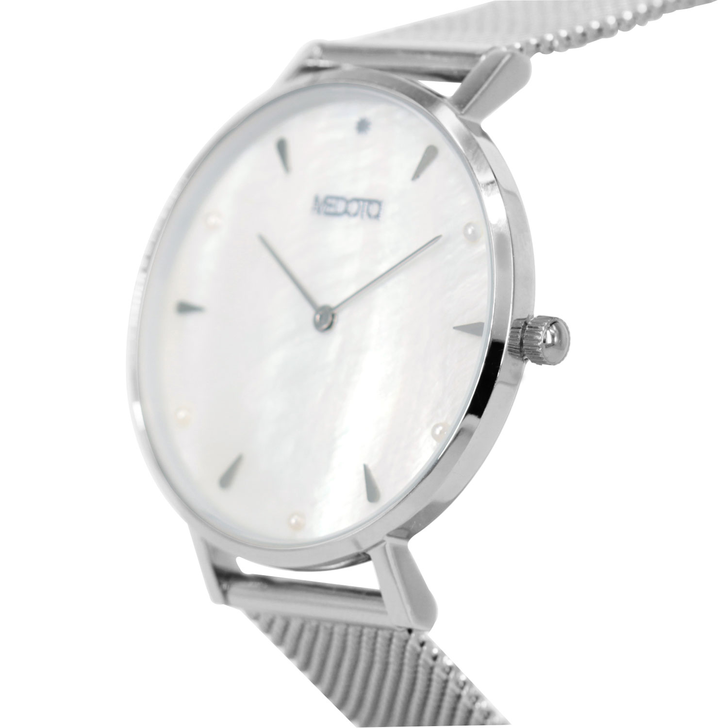 [MEDOTA] THETIS collection minimalist shell ladies watch-Silver / SE-8501, , large