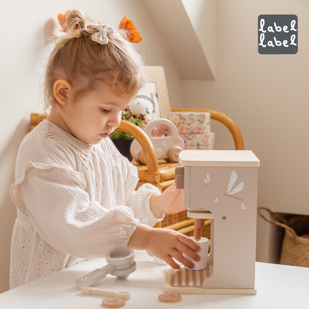 【Label Label】木質濃縮咖啡機-奶茶色, , large