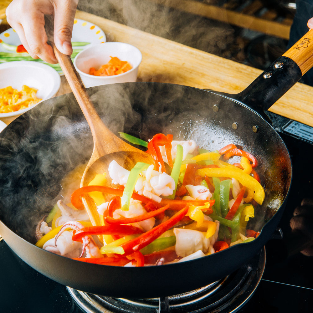 【日本TAKUMI】匠 岩紋鐵鍋/鐵炒鍋28公分(日本製), , large