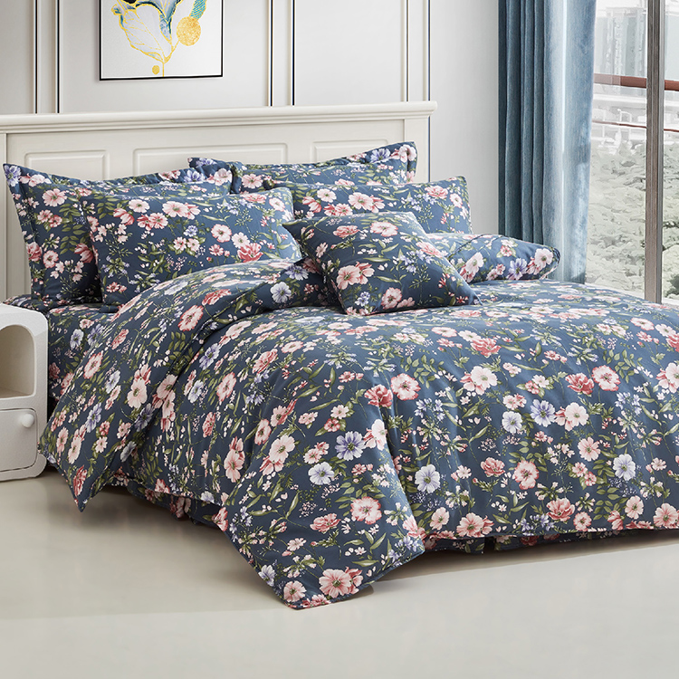 【多利寶寢具】INDIAN_100%純天絲雙人七件式床罩組-晨曦閒情, , large