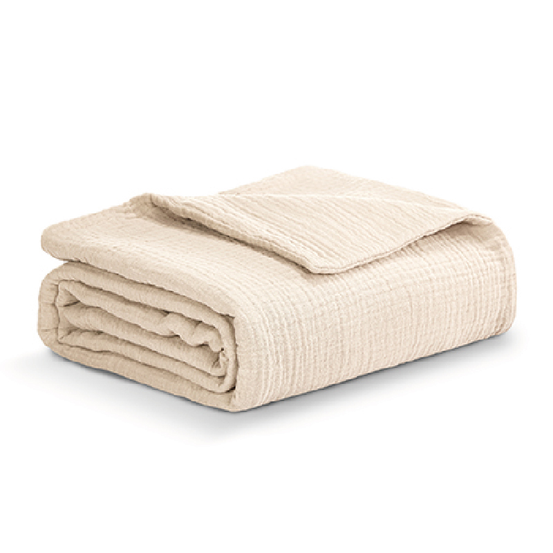 gauze blanket beige, , large