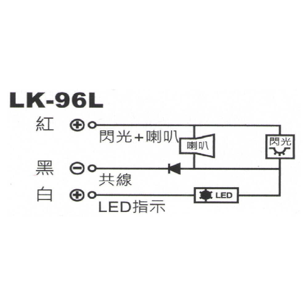 昌運監視器 Garrison LK-96L 壁掛閃光型警報喇叭 喇叭,閃光+LED指示 三線式 8只強光LED, , large