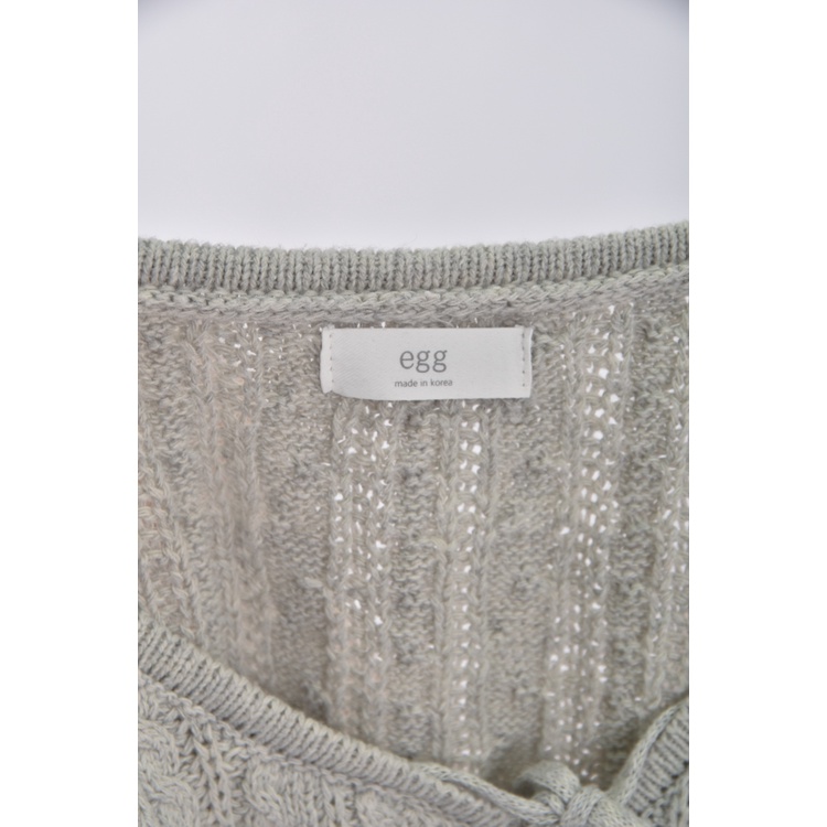 (F) egg修身短版排扣綠色綁帶外套二手衣, , large