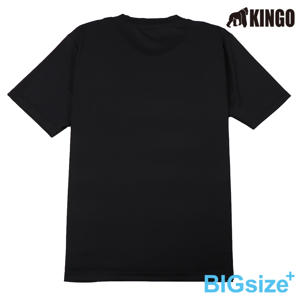 KINGO-超大尺碼-男款 圓領 排汗衫-黃-415601, , large