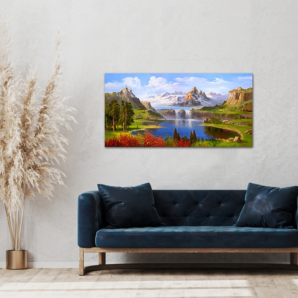 【御畫房】金山聚寶 國家一級畫師手繪油畫60×120cm(VF-116), , large