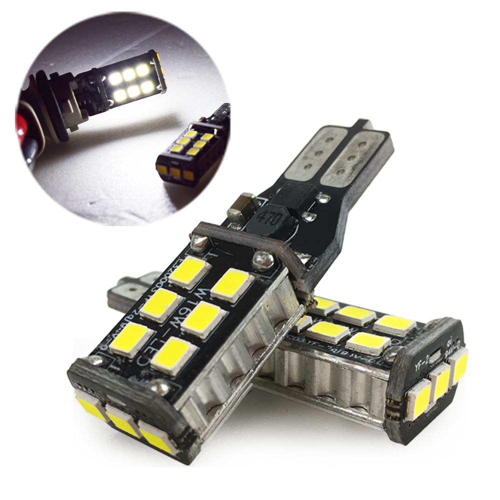 Super Bright Decoder W16W-15 LED T10 Style - 2 Pack - White Light, , large