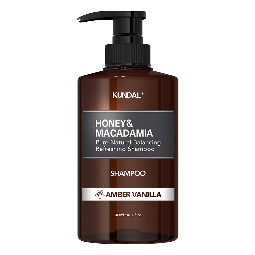 [巨林生化科技]【KUNDAL昆黛爾】HONEY&MACADAMIA Pure Natural Balancing Refreshing Shampoo 500ml(AMBER VANILLA), , large