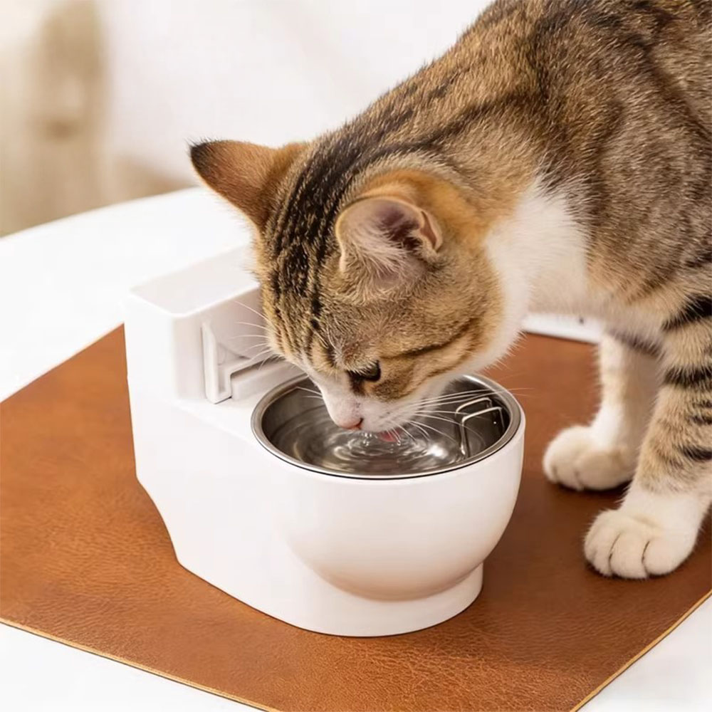 Toilet-Shaped Cat Water Bowl, , large
