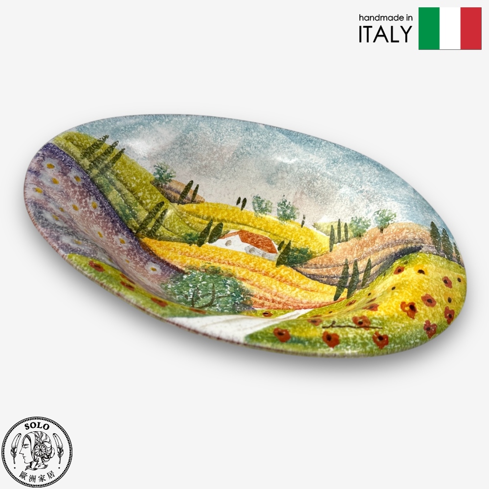 【SOLO Vintage】Modigliani Italian Pottery 25cm Serving Bowl NS Aurora Series, , large