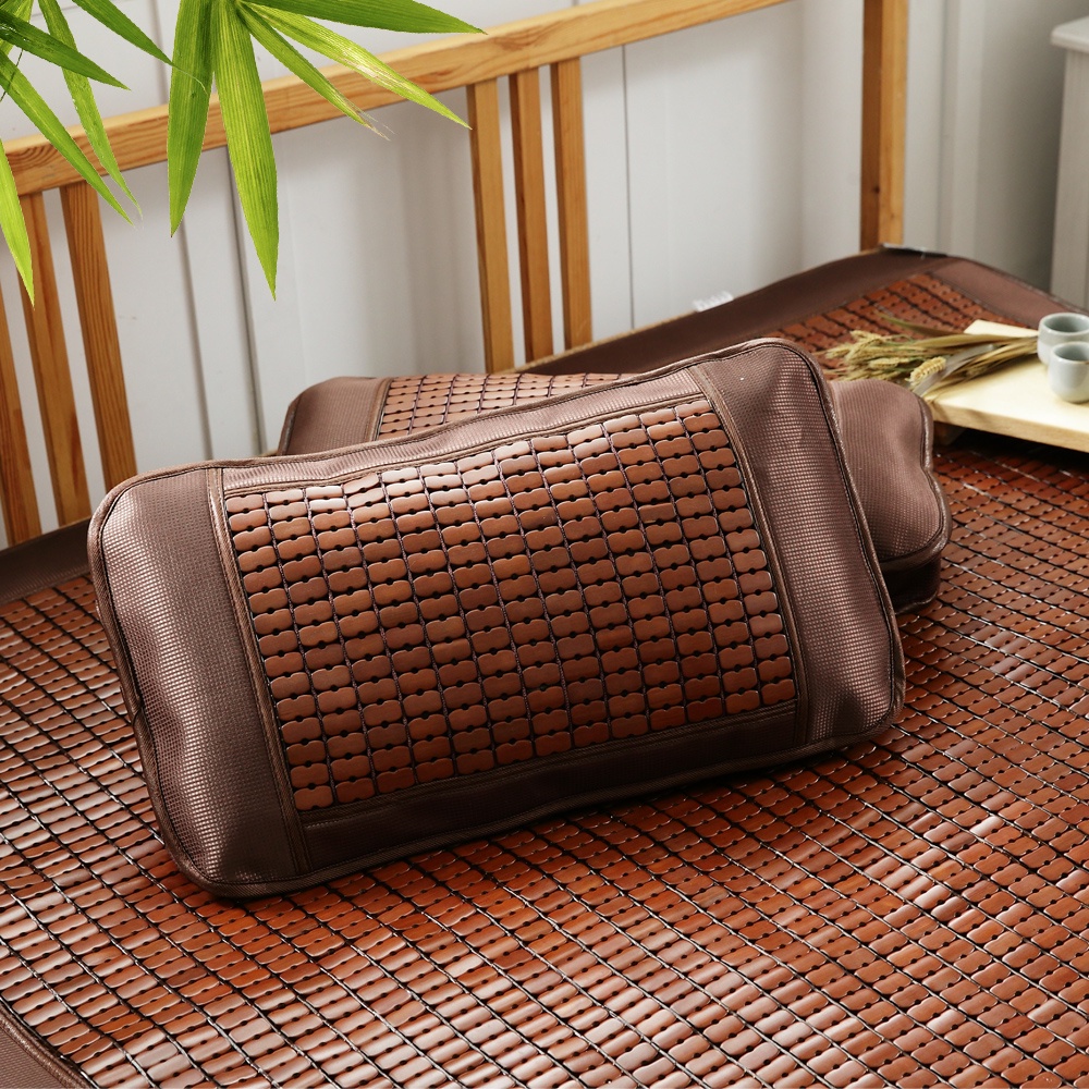 【格藍傢飾】雅逸碳化麻將竹乳膠枕 降溫 涼枕 麻將枕頭 麻將蓆 孟宗竹