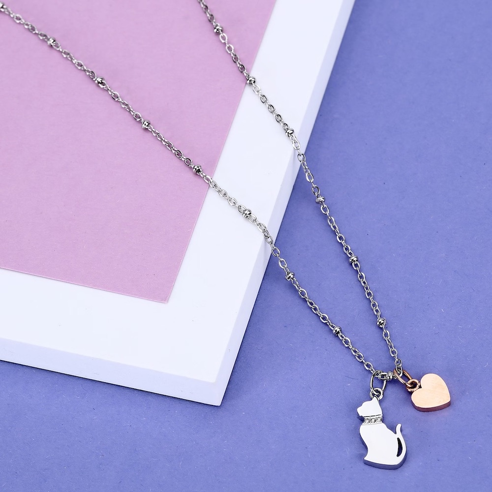 【MORELLATO】Talismani 不鏽鋼愛的貓語項鍊 SAVL05, , large