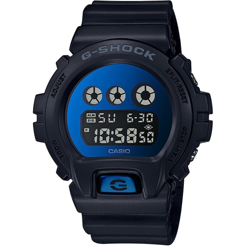 CASIO 卡西歐 G-SHOCK 經典坦克手錶-鏡面藍(DW-6900MMA-2)