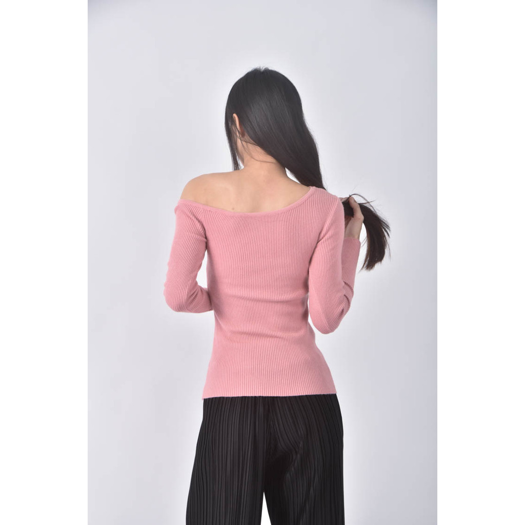 (S) 【又又私服】圓領粉色長袖上衣二手衣, , large