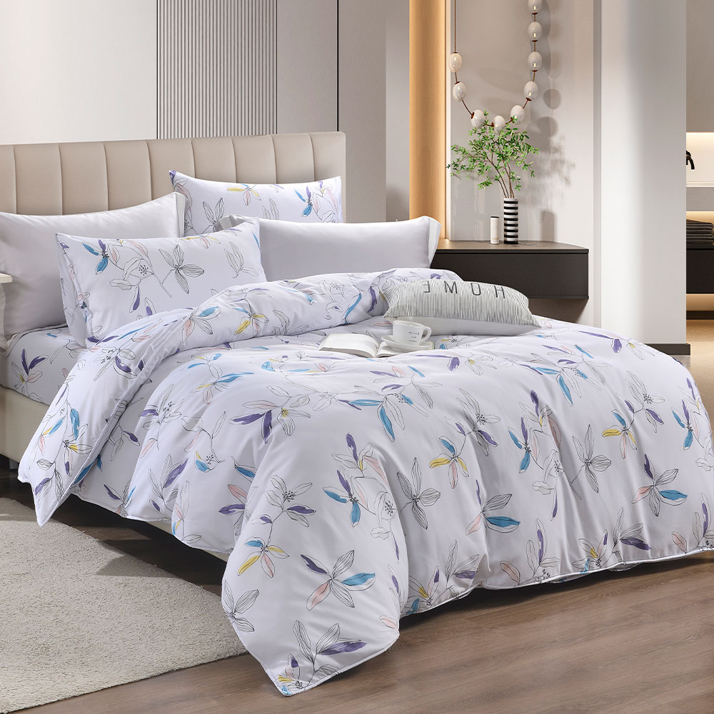 【FOCA】Waltz of Love | Patented Moisture-Wicking Lyocell Six-Piece Quilted Duvet Cover Set - Double, , large