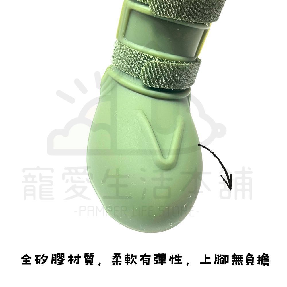 電子發票【寵愛生活本舖】狗狗防滑矽膠雨鞋_窄身款 S-3XL 寵物鞋子, , large