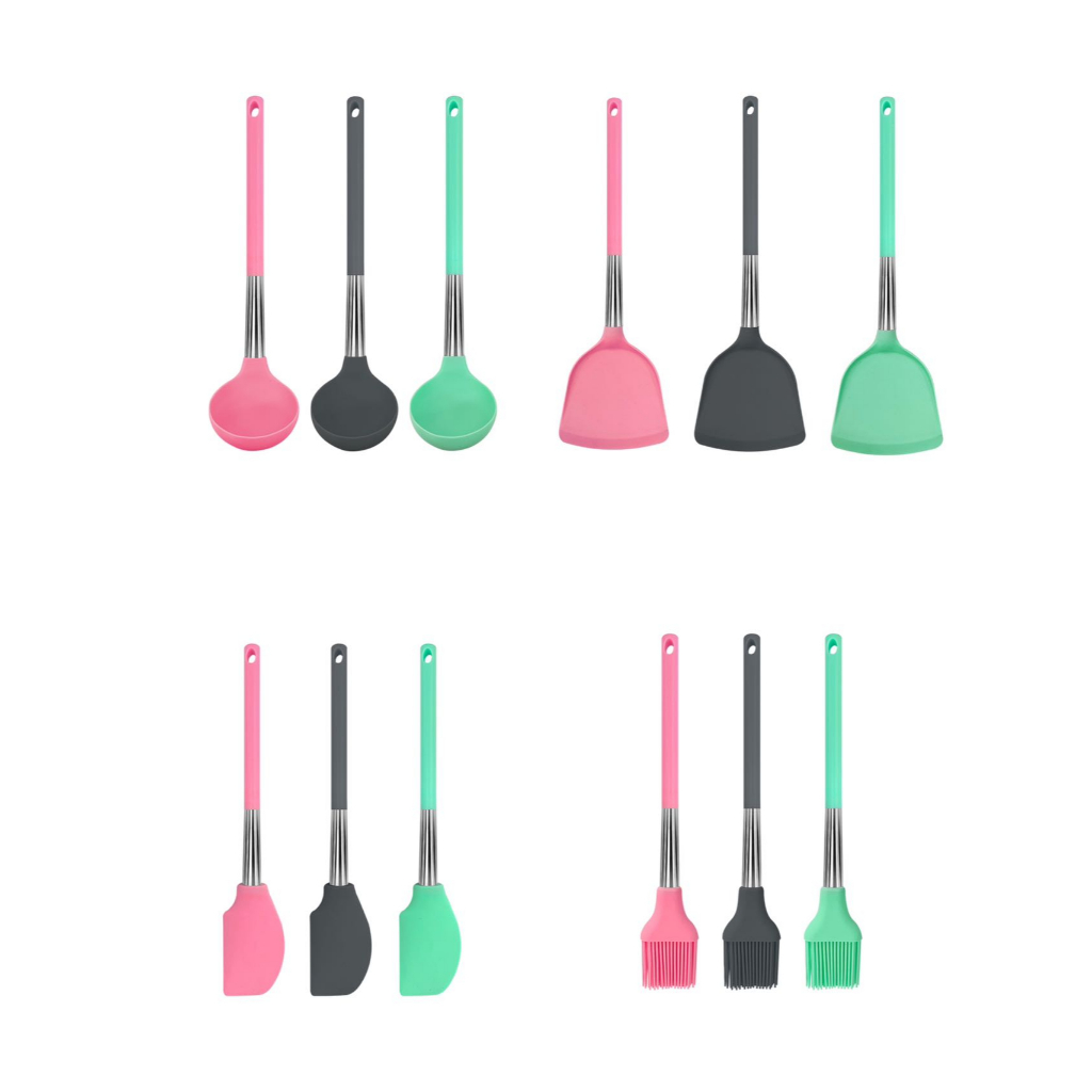 PERFECT 理想牌 品味耐熱矽膠廚具 灰色刮刀-Leidea樂德兒, , large